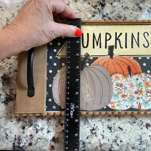 Fall Wooden  Serving Tray with Handles - Picture 3 of 3